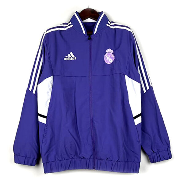 Real Madrid black and purple double-sided Windbreaker