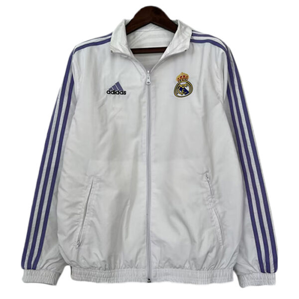 Real Madrid white double-sided Windbreaker