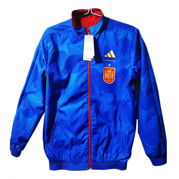 Spain red and blue double-sided Windbreaker